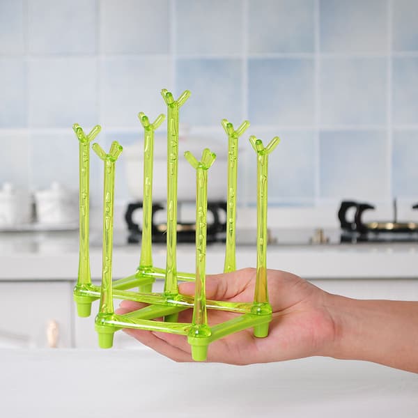 Kokoontaitettava kuivausteline kupeille, pulloille – Pullojen kuivausteline