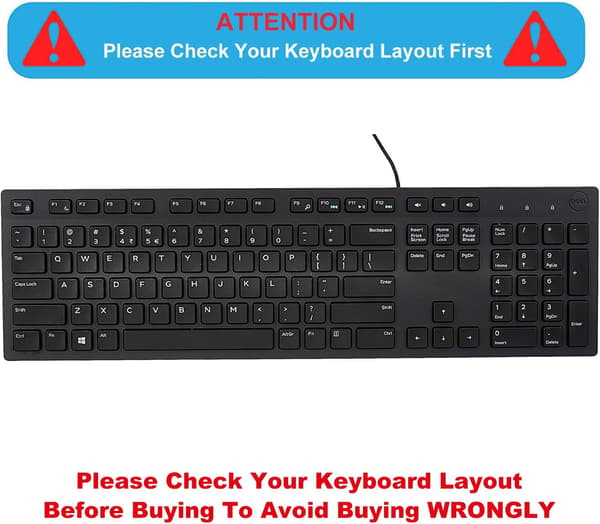 Tastaturdæksel til Dell KM636/KB216/Dell Optiplex 5250 3050 3240