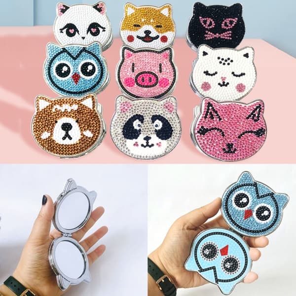 Sminkspegel Diamond painting PIGGY PIGGY