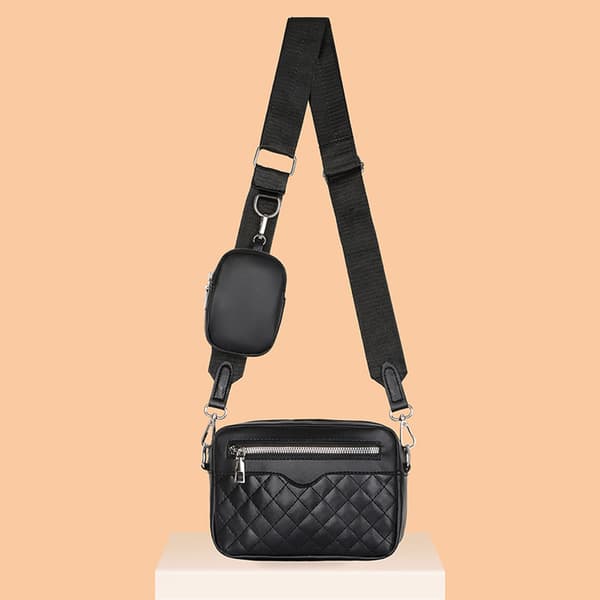 Sort Rhombus Skuldertaske Messenger Taske