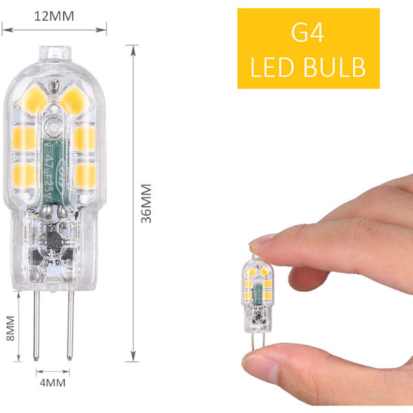 Ampull LED G4 12pack blanc chaud