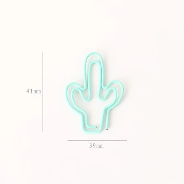Clips Mint Cactus Gem Ny håndbok Dekorasjon Søt gem av