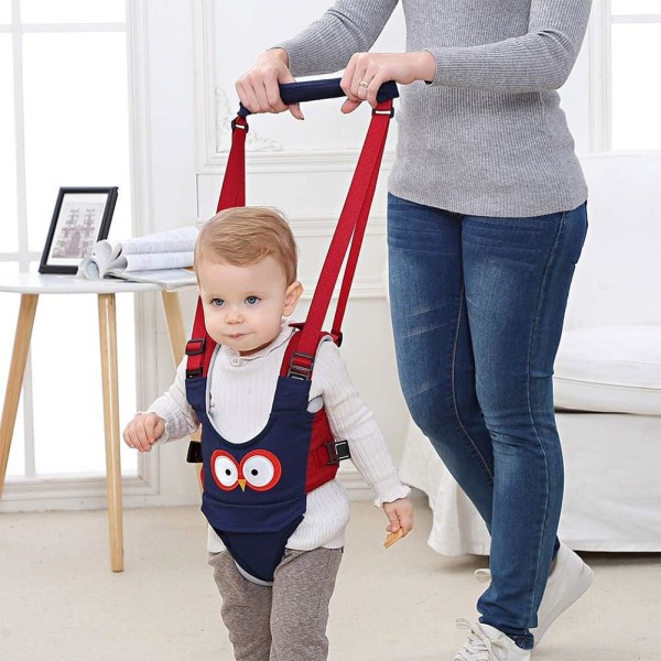 Gångbälte för baby Handhållet, Säkert stående handhållet rullator för toddler , Andningssäkerhet Gångbälte Toddler Gångbälte för baby (blått)