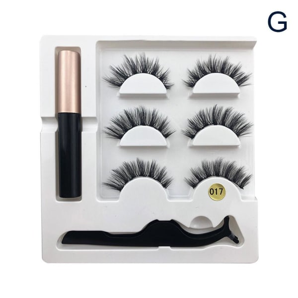 3D Faux mink Magnetic Eyelashes Magnetic Set (Eyeliner & Magneti blackF 16