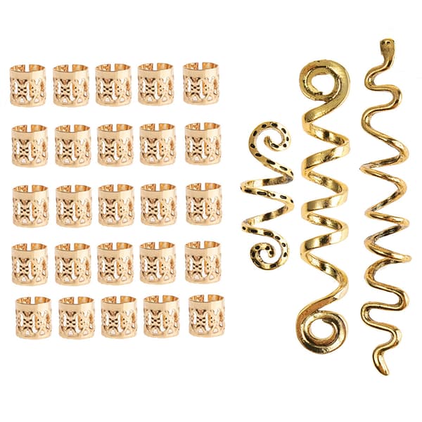 Retro etnisk ormeform Skitten hårklemme Irsk hårtilbehør Dreadlocks Hårklemme Gold