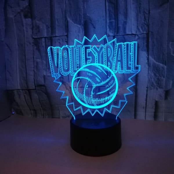 Volleyboll 3D Nattljus Barn Vardagsrum Ill