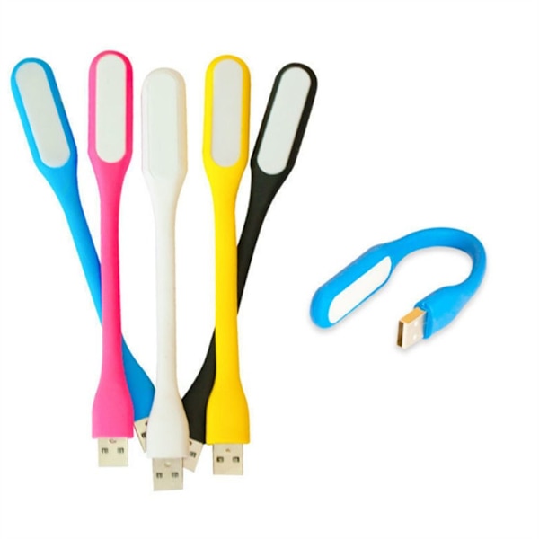 4 STK USB LED Lys Læselampe SORT Black