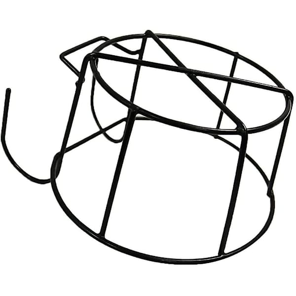 2 osaa rautaisia riippuvia kukkatelineitä, pyöreä riippuva kukkateline, ontto pyöreä rautaruukkukoukku kotiin, parvekkeelle, puutarhaan, kaiteeseen, aitaan (musta, Wh