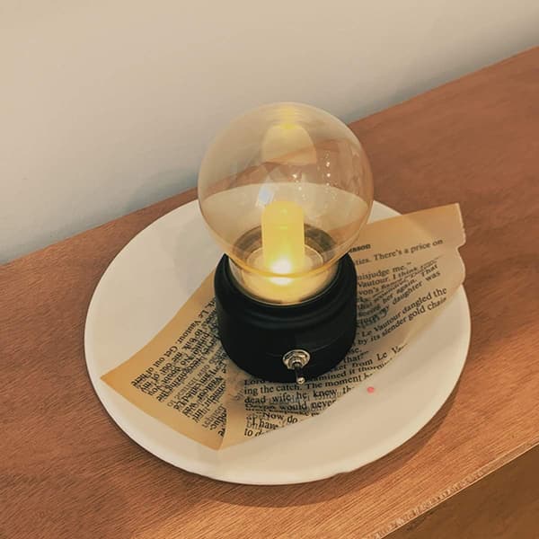 USB uppladdningsbar retro sänglampa, LED-lampabord