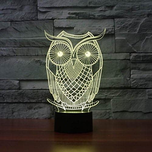 3D Ugle Ørn Natlampe Dyrelampe Touch Switch Dekor Bordlampe