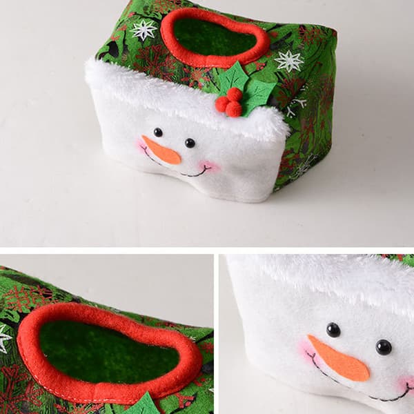Christmas Style Tissue Box Case Hållare Hem Jul green