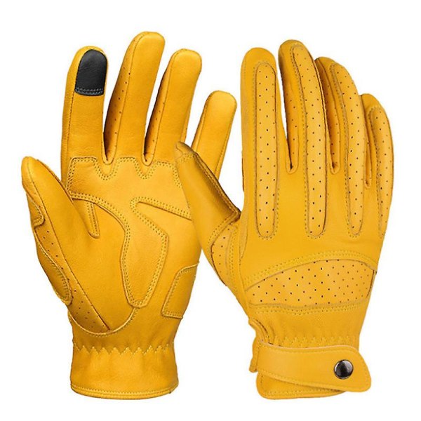 Helfinger Getläder Touch Screen Motorcykelhandskar Herr/Kvinnor S,M,L,XL,XXL Perforerade