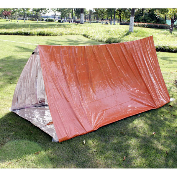 Utomhus bärbar PE Emergency Survival Tent Sovsäck silver