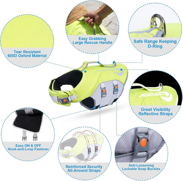 Thinkpet Hund Flytevest Reflekterende Lifesaver Floa