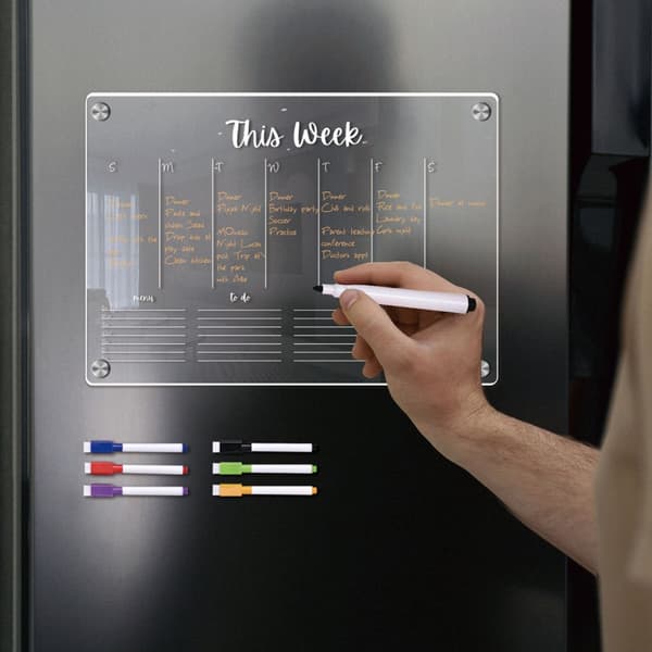 Akryl Magnetisk Ukeplanlegger Kalender for Kjøleskap Whiteboard null - TYU053 Large