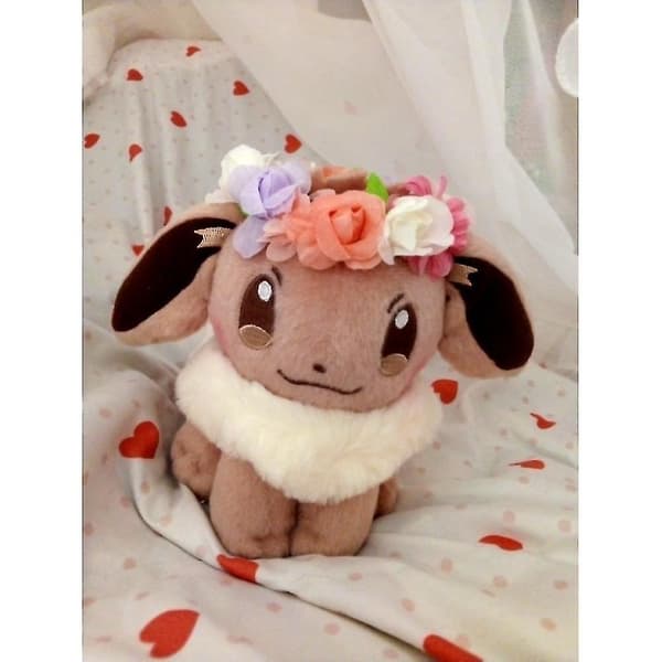 ny äkta Japan Anime Gamepikachu&eievui's Easter Eevee Plyschdocka stoppade leksak