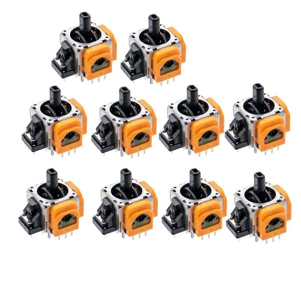 10 STK til Switch Pro Hall Elektromagnetisk Joystick Potentiometer Højpræcisions Justerbar Elektromagnetisk IC Joystick