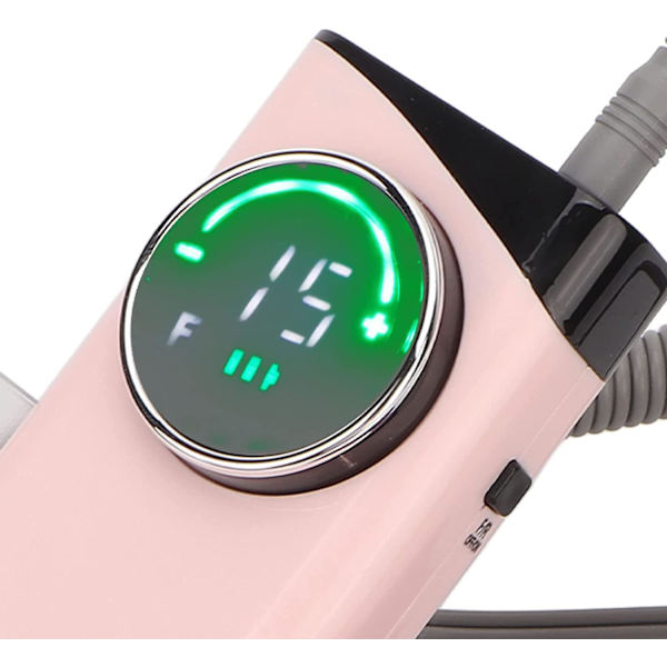 Bärbar spikborr, 30000 rpm höghastighets akryl spikborrmaskin USB uppladdningsbar elektrisk e-fil scamander, med 6 borrar Acryl Gel Grinder Tool