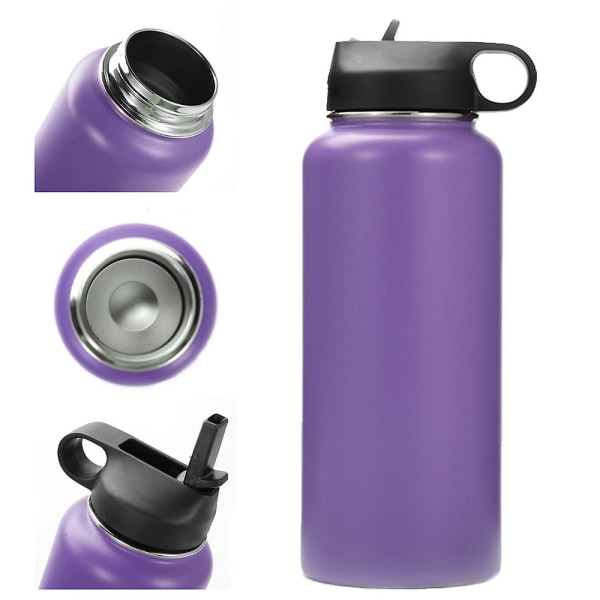 Vattenflaska i rostfritt stål - Vakuumisolerad metalltermoskolv håller sig varm purple