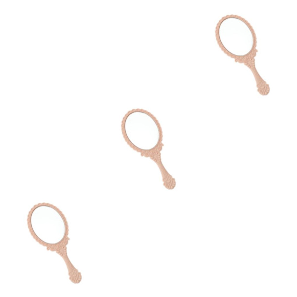 2/3/5 spegel för makeupälskare Bärbar och pålitlig klar Pink 3PCS