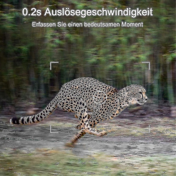 Trail Camera, Jaktkamera med vidvinkelrörelse Senaste sensorn View Trigger Time Trail Game Camera Utan Glöd Och Vattentät För Wildlife Monitori