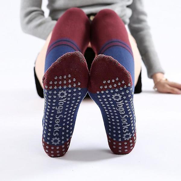 Lange engangs skridsikre yogastrømper 3 par Gray stitching