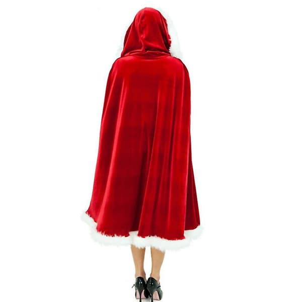 Jultomten Cape Cloak Cosplay kostym L(120cm)
