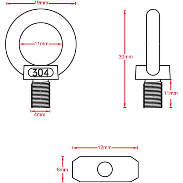 4st Markisskena Stoppare 6mm för Husvagn Husbil Husbil