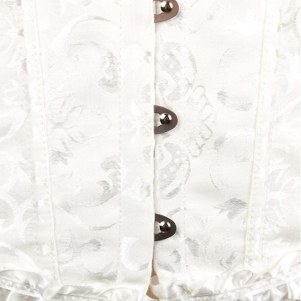 Jacquard-liivi muotoileva, olkaimeton korsetti White S
