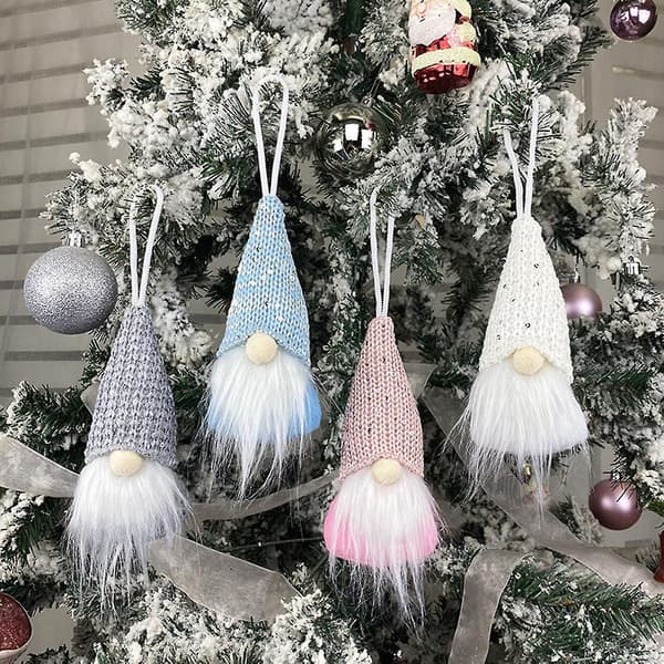 Julprydnader 2021 jul ansiktslös tomte tomte julgran hängande prydnad docka dekoration no4313