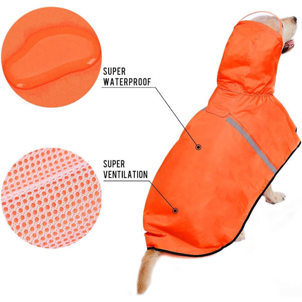 Dog Raincoat Stor Pet Waterproof Coat Regnjacka