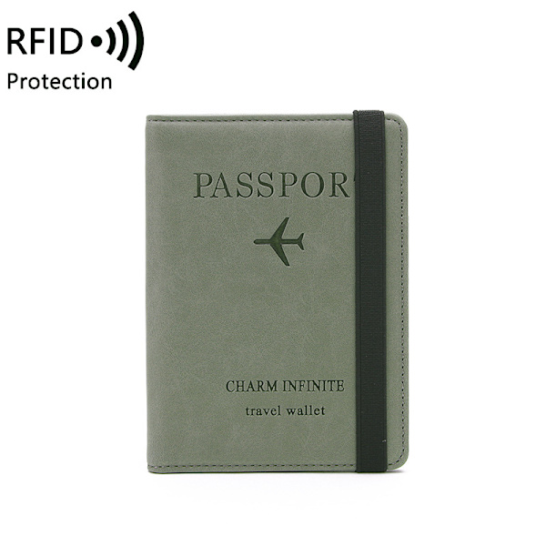 RFID passveske Reise-læretui Case grønn green