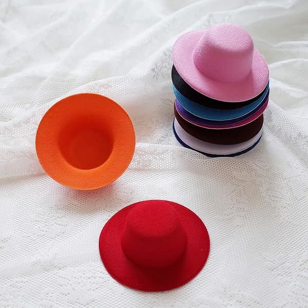 14 Farger Mini Formelle Hatter Miniatyrhatter Hatt for DIY Håndverk Hår