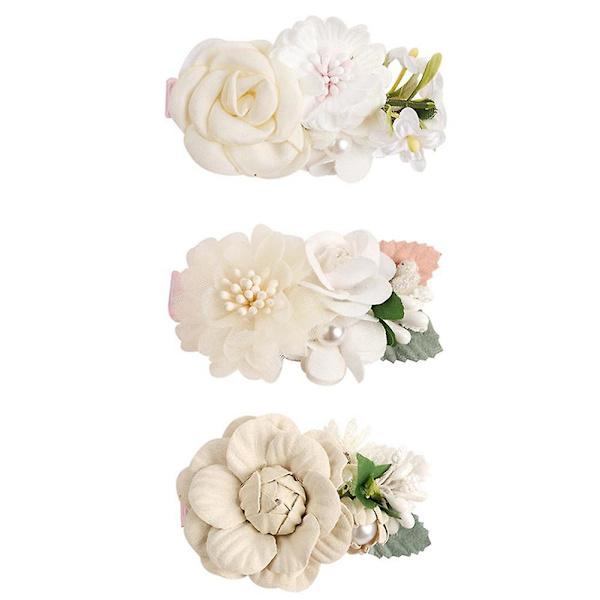 3 stk. piger blomster hårspænder, blomstret hårspænde