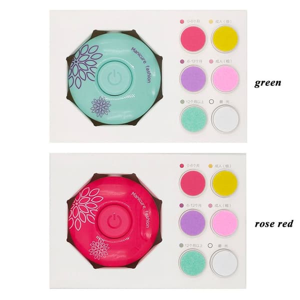 7ST Elektrisk Negletrimmer Negleklipper ROSE RED