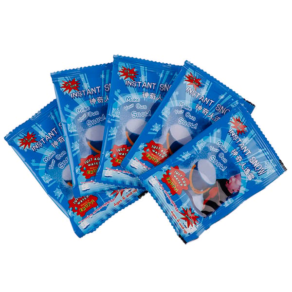 1/5-pakning kunstig snø Umiddelbart snøpulver Fluffy Snowflake F 5pcs
