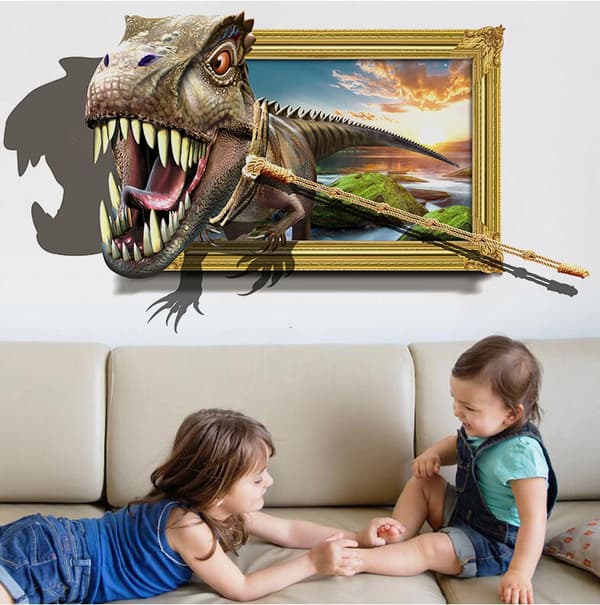 Et stykke 50 × 70CM dinosaur soverom stue dekorasjon hom