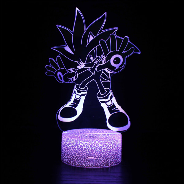 Sonic The Hedgehog 3 Illusion Lampa LE Nattljus för barnrummet D