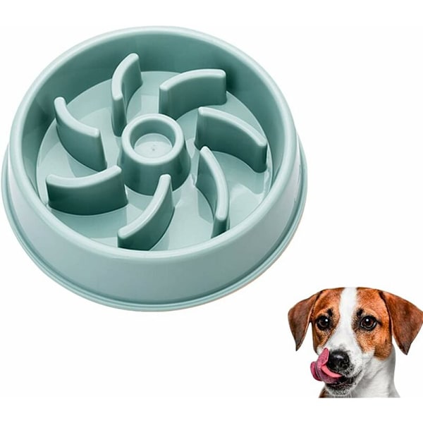 Anti Glutton Dog Cat Bowl, Slow Food Bowl för hundar, halkfri foder