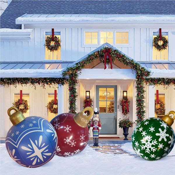 Jul PVC-bollar Xmas Träddekorationer utomhusatmosfär No.3