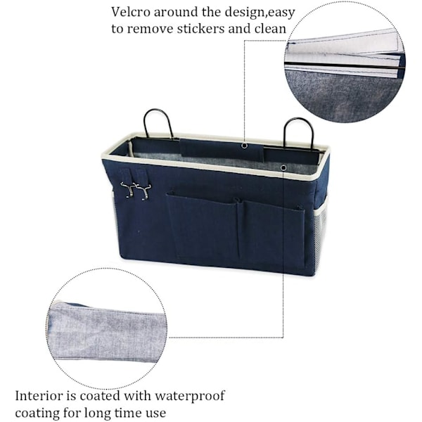 Bedside Caddy/Sängbordshängande organizer med krokar