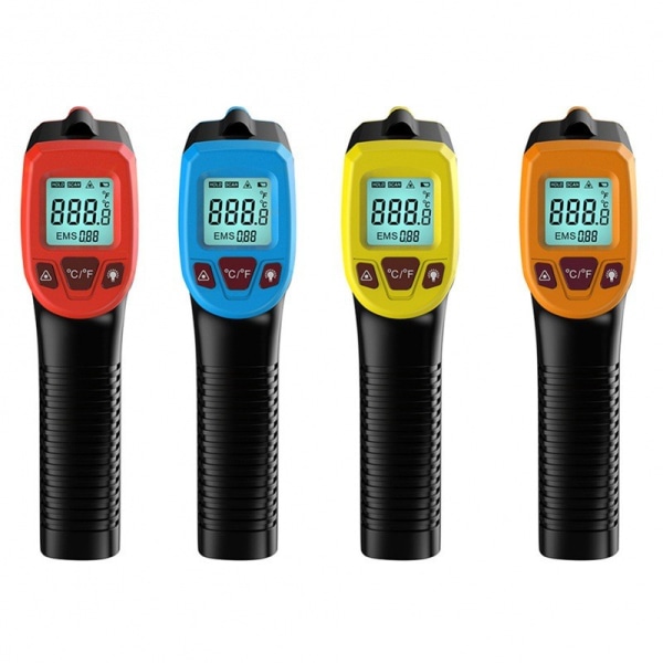 Berøringsfri LCD IR Infrarød digital temperaturtermometer blue