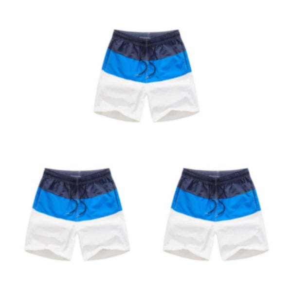 1/2/3/5 Pustende og stilige shorts for menn - for sommeren Blue and Dark Blue XL,1 3PCS
