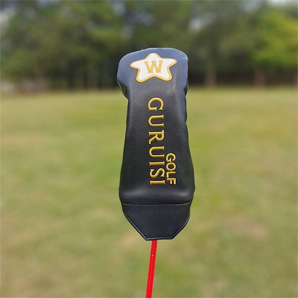 Golf Woods Headcovers Golf Club Head Covers SVART 2 2 Black 2-2
