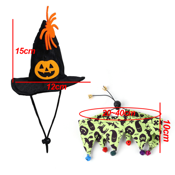 Katt Halloween Kostym - Halloween katthalsband med klockor och style3