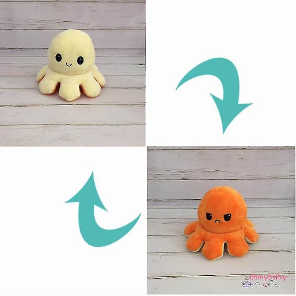Ny dubbelsidig bläckfiskdocka Flip Doll Söt Flipped Octopus Doll Double Face