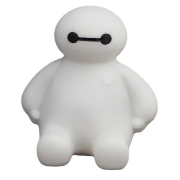 Nytt 2st självlysande Baymax nattljus tecknad färg som ändras Smal