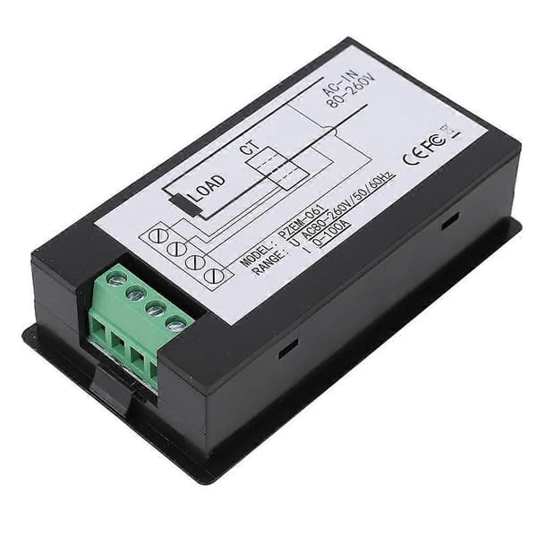 Multifunktionel Digital Display Strømmonitor Spændingsstrøm Energimultimeter (PZEM-061 (Split Core Transformer))