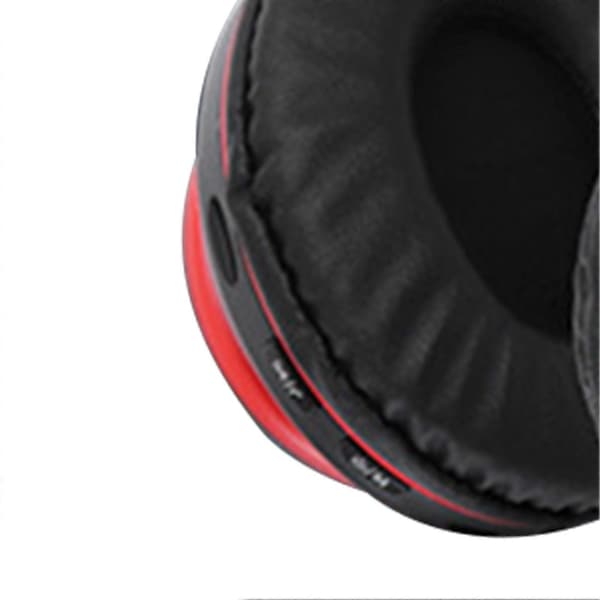 Bluetooth-headset med RGB-ljus, djup bas, brusreducering, bekvämt, vattentätt, hopfällbart trådlöst spelheadset, svart rött