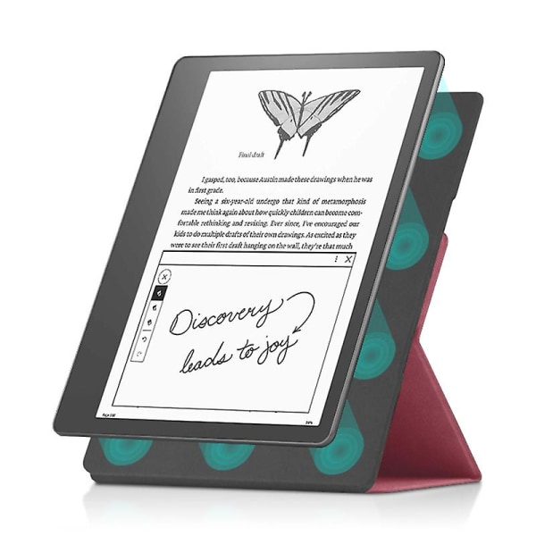 För Amazon Kindle Scribe Magnetic E- case Pu Läderställ Cover Pink